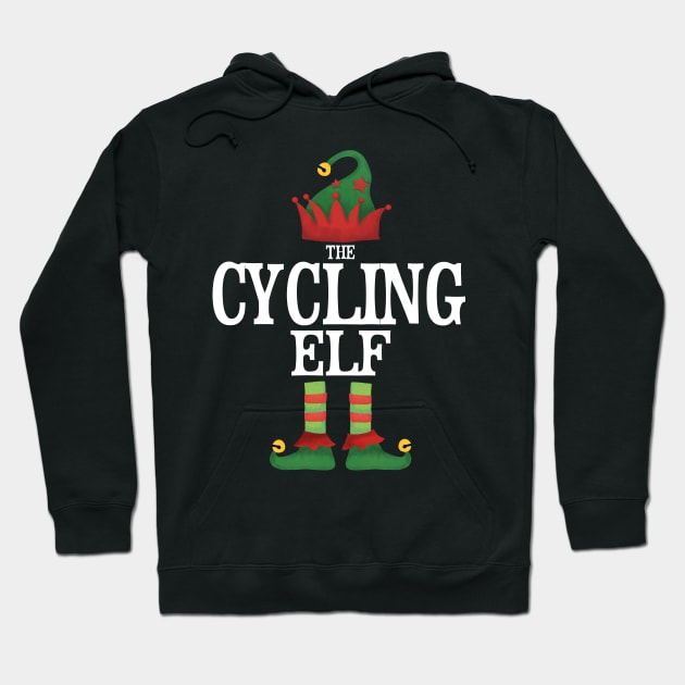 Cycling Elf Matching Family Group Christmas Party Pajamas Hoodie by uglygiftideas